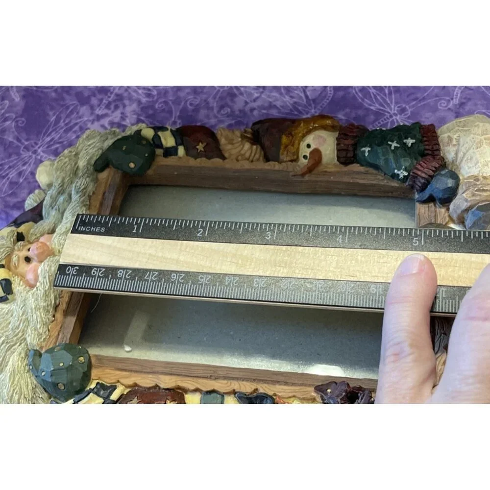 1997 Boyds Bears Collection Carvers Choice Christmas‎ Santa Frame Shop 4 X 5